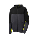 Sport-Tek ST245 Tech Fleece Contrast Hooded Jacket with Sleeve Pocket