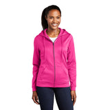 Sport-Tek LST238 Sport-Wick Women's Fleece Full-ZIp Jacket with Hood