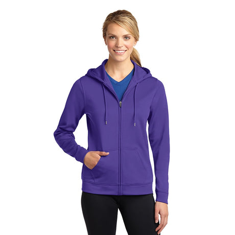 Sport-Tek LST238 Sport-Wick Women's Fleece Full-ZIp Jacket with Hood