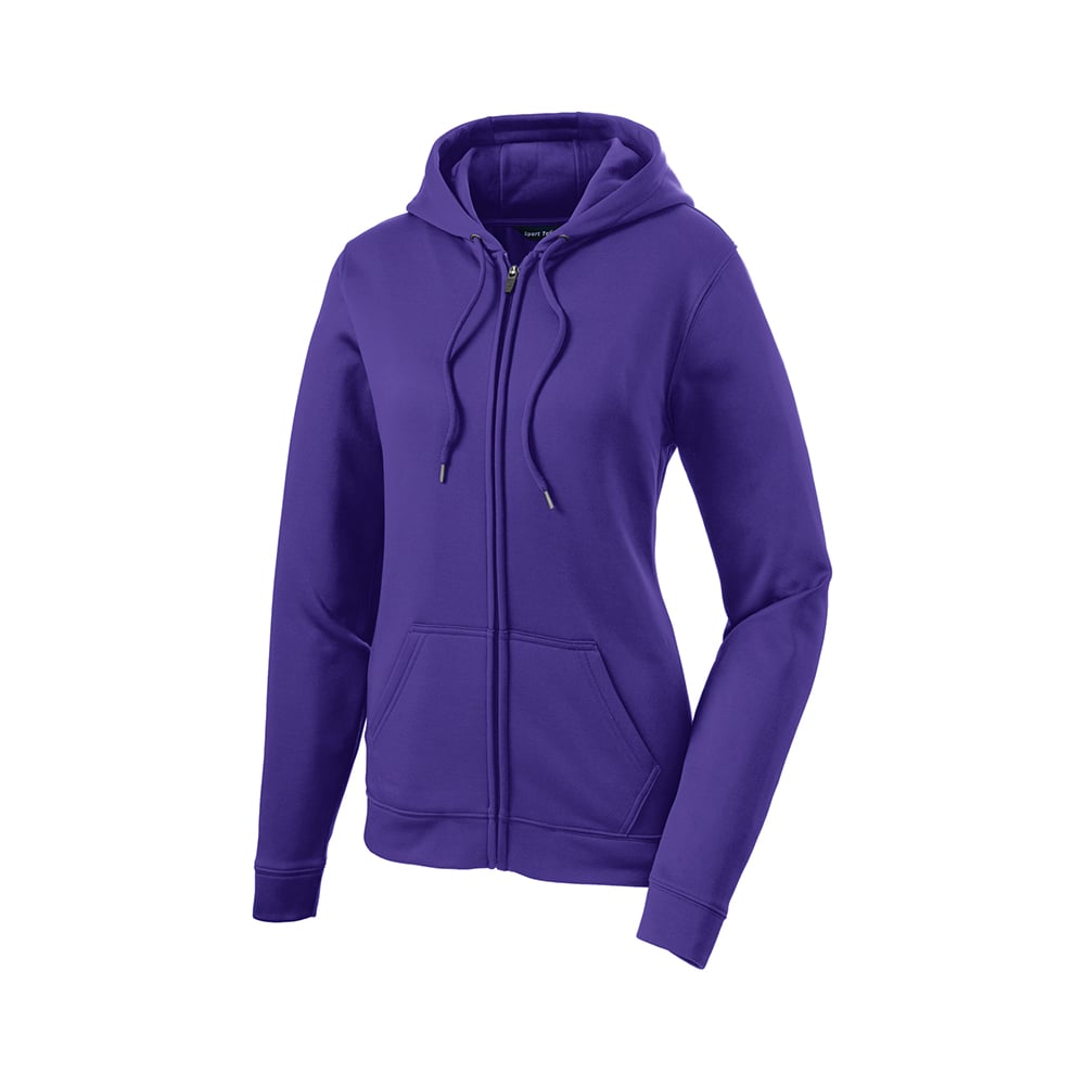 Sport-Tek LST238 Sport-Wick Women's Fleece Full-ZIp Jacket with Hood