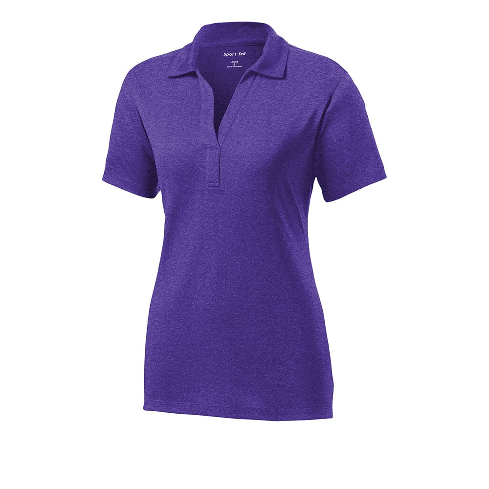 Sport-Tek LST660 Contender Women's Heather Y-Neck Polo