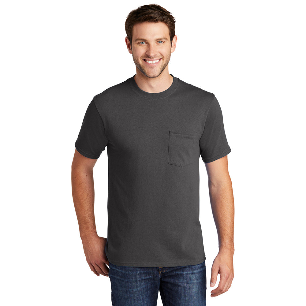 Port & Company PC54P 100% Cotton Short Sleeve Pocket Tee