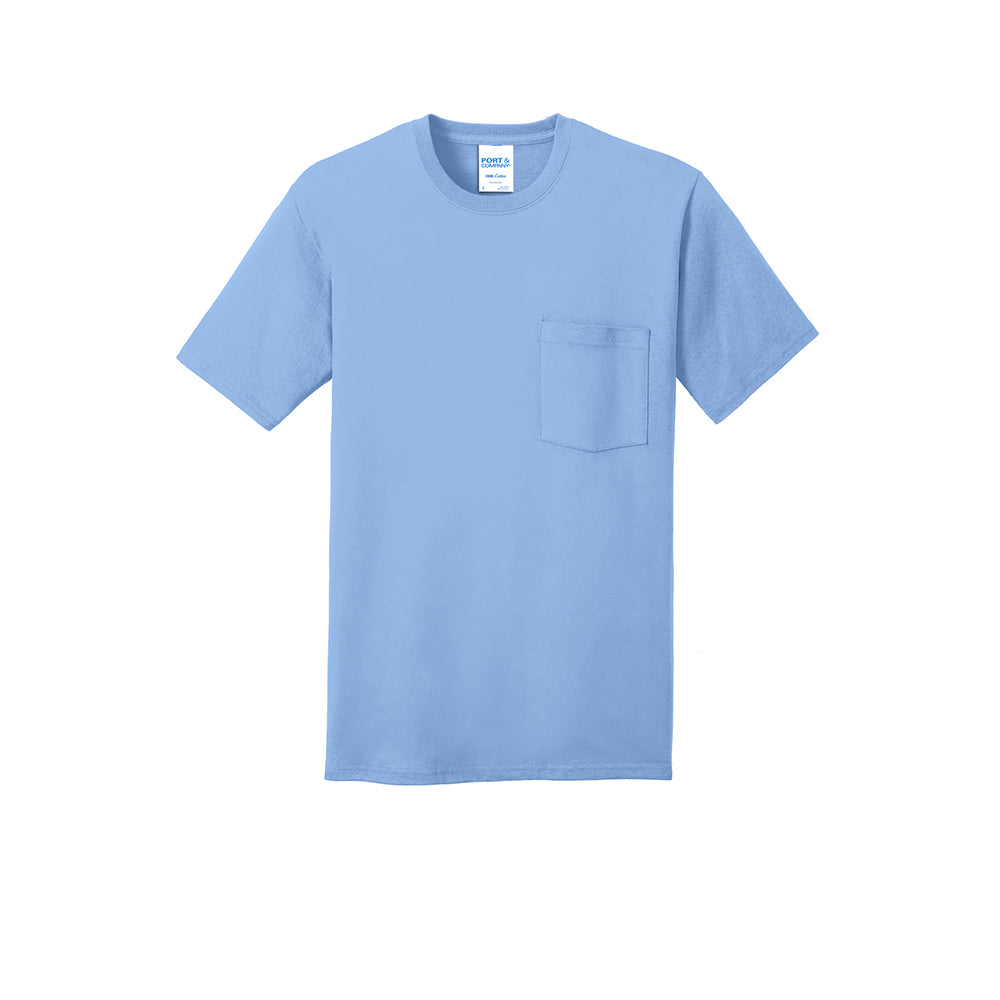 Port & Company PC54P 100% Cotton Short Sleeve Pocket Tee