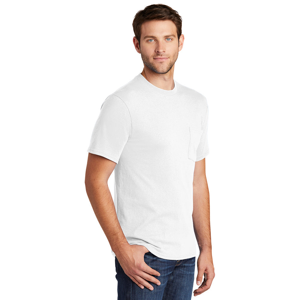 Port & Company PC54P 100% Cotton Short Sleeve Pocket Tee