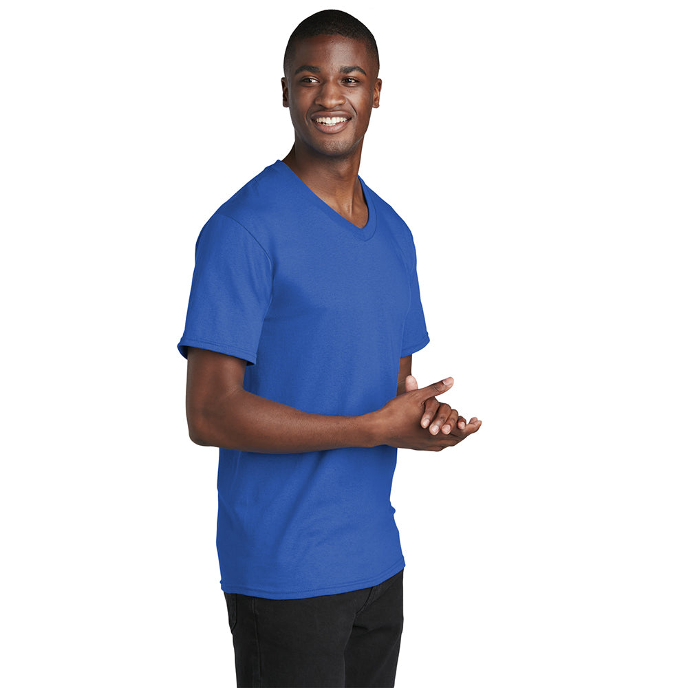 Port & Company PC54V 100% Cotton V-Neck T-Shirt