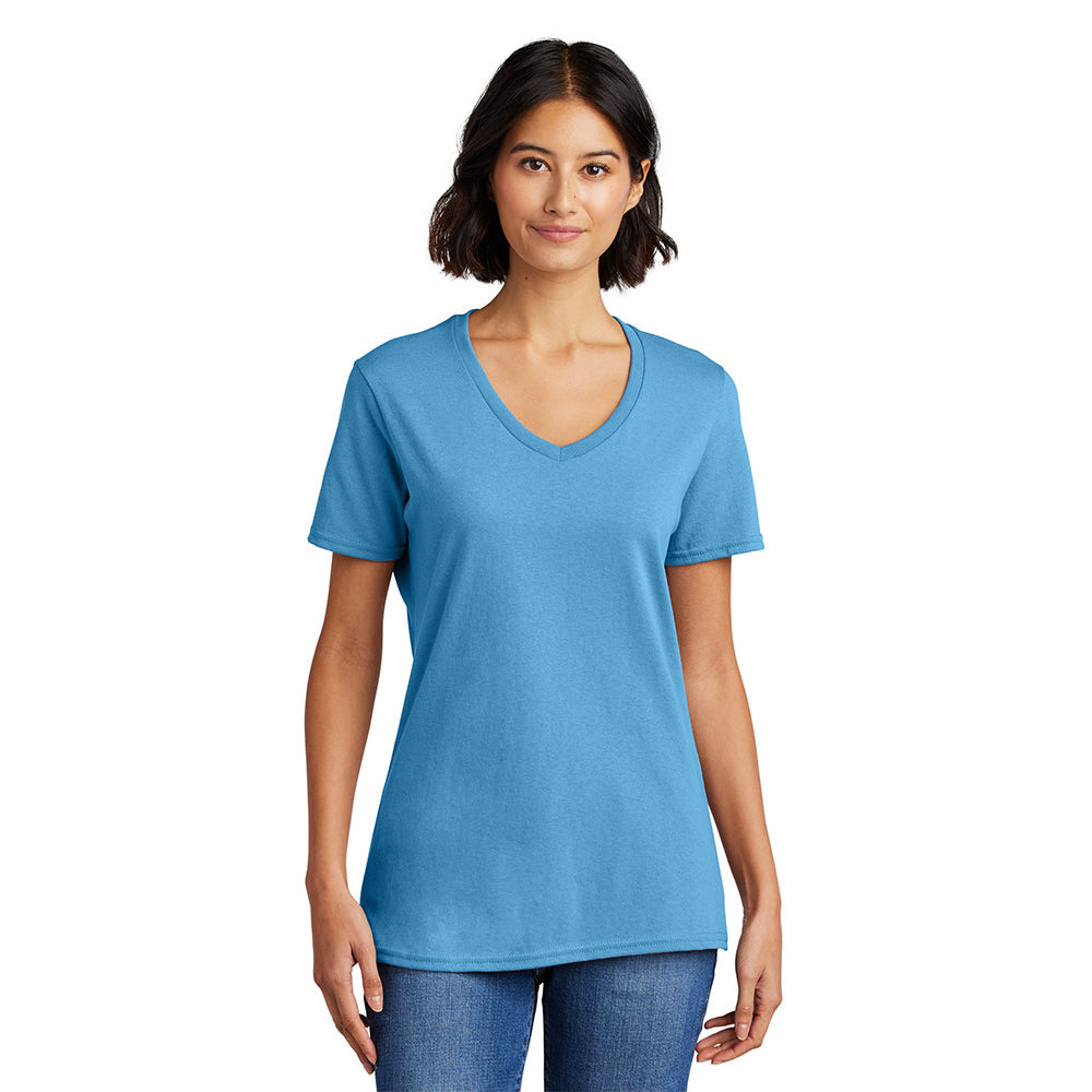 Port & Company LPC54V Women's 100% Cotton V-Neck T-Shirt