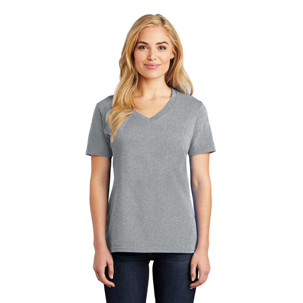 Port & Company LPC54V Women's 100% Cotton V-Neck T-Shirt