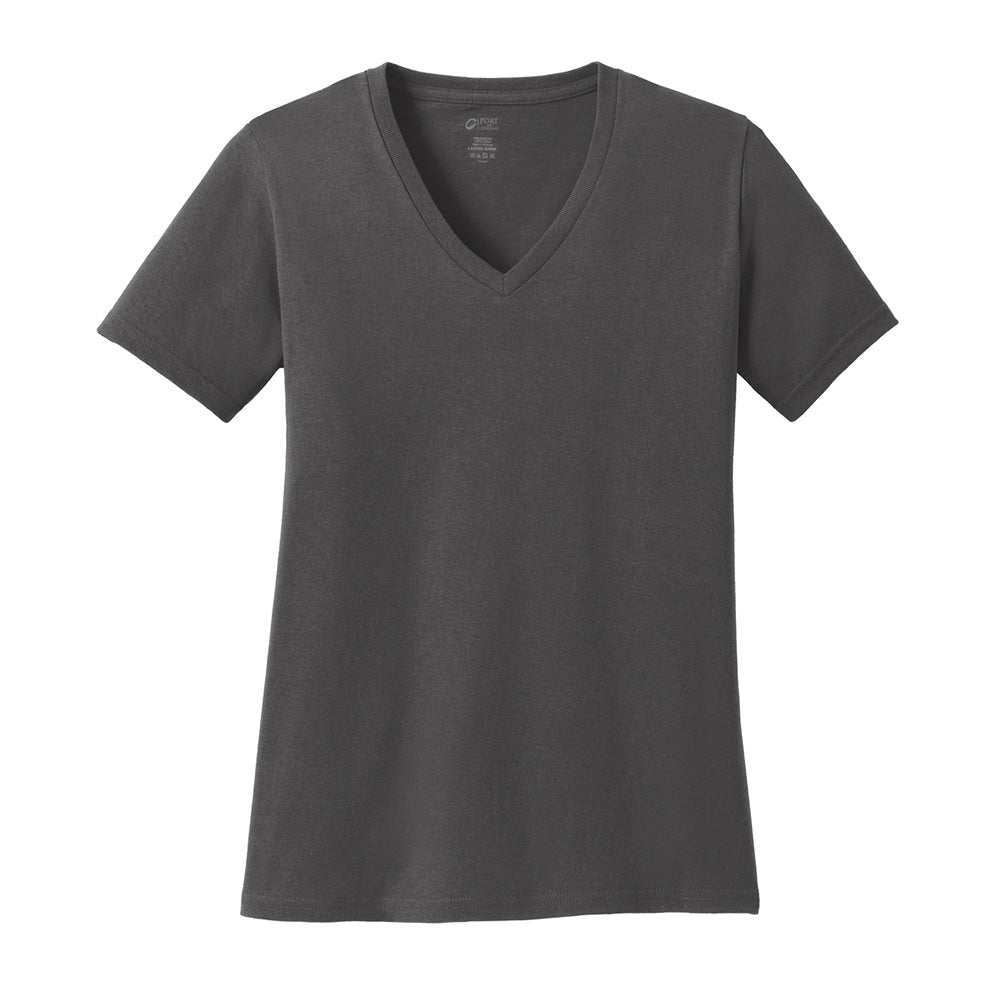 Port & Company LPC54V Women's 100% Cotton V-Neck T-Shirt