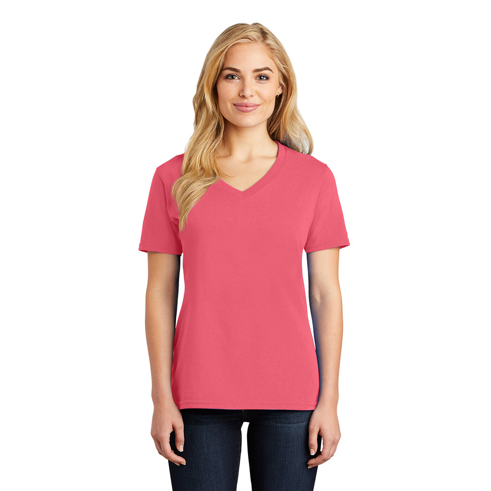 Port & Company LPC54V Women's 100% Cotton V-Neck T-Shirt