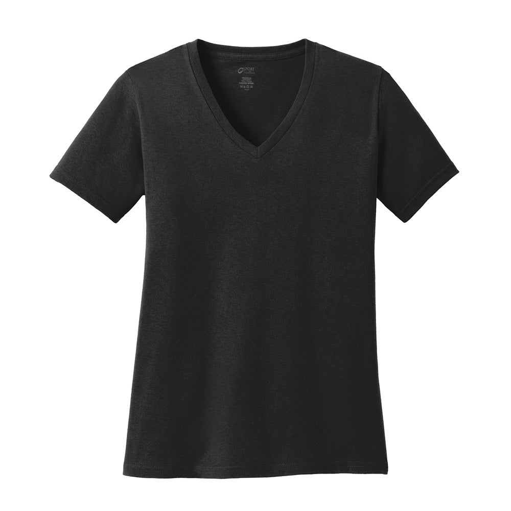 Port & Company LPC54V Women's 100% Cotton V-Neck T-Shirt