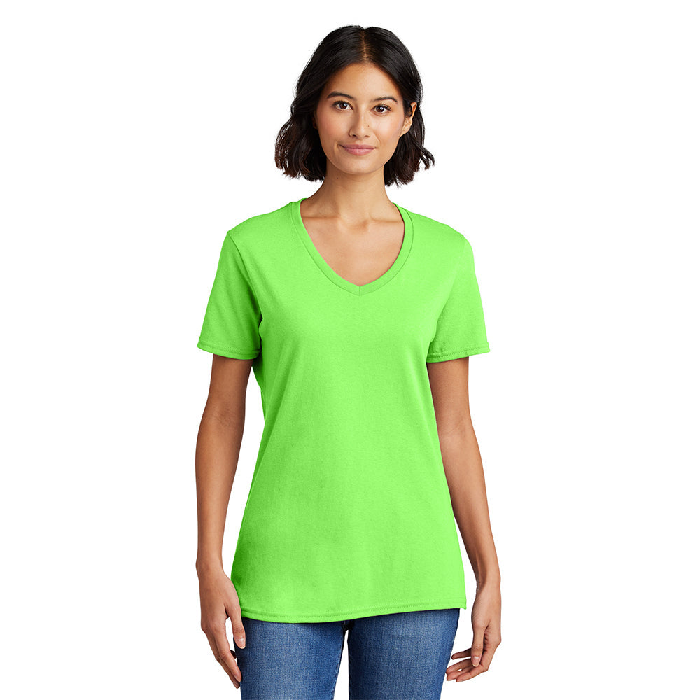 Port & Company LPC54V Women's 100% Cotton V-Neck T-Shirt