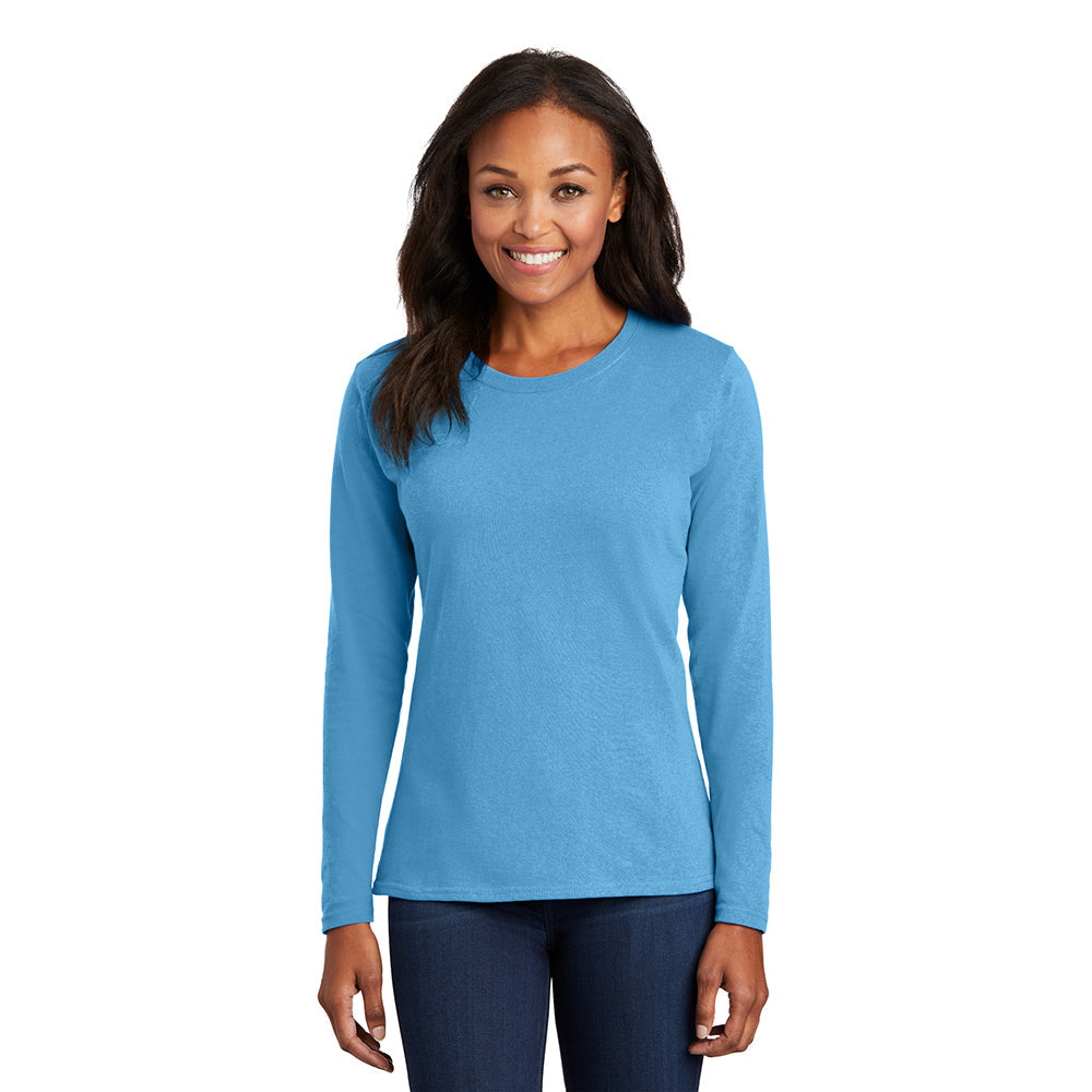 Port & Company LPC54LS Women's 100% Cotton Long Sleeve T-Shirt