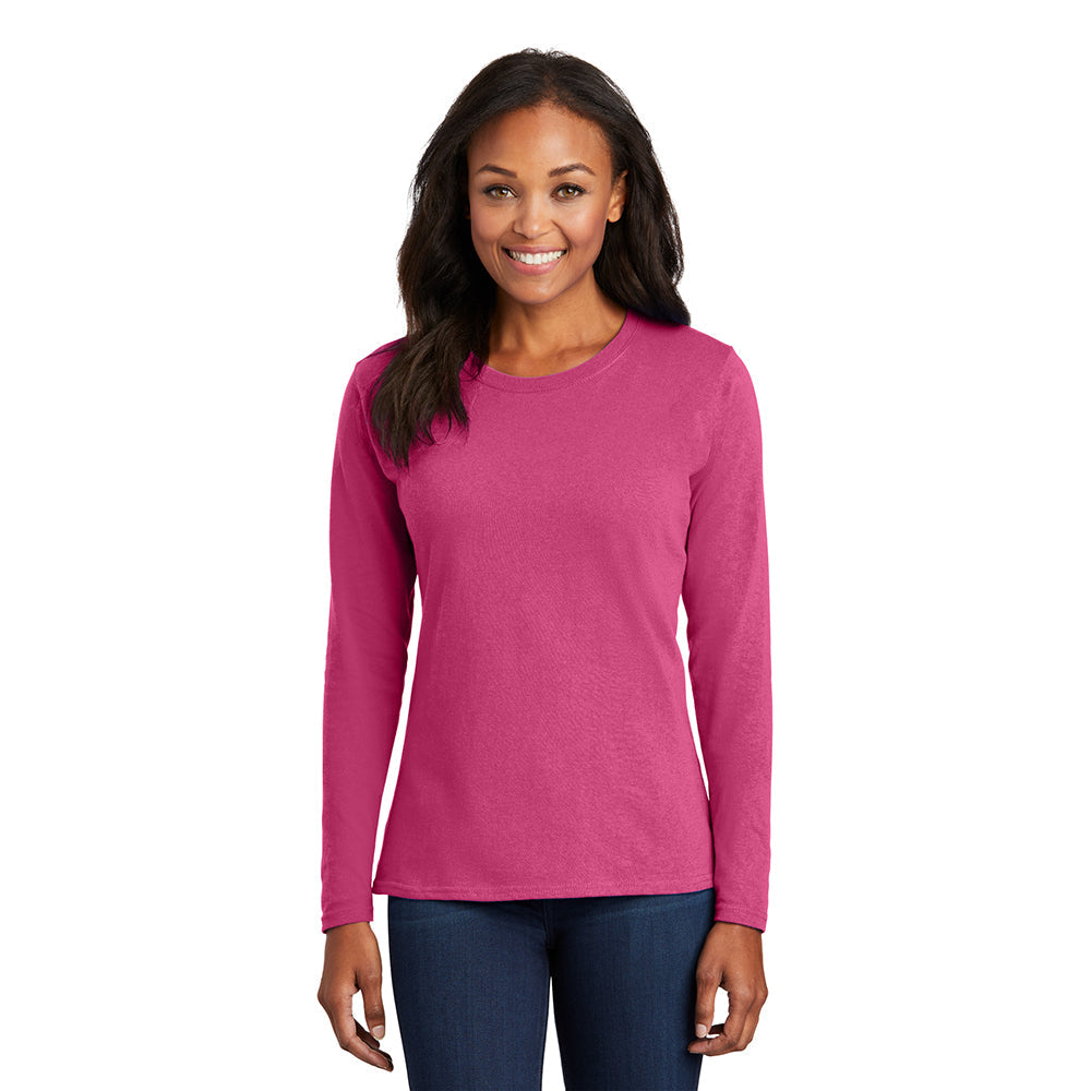 Port & Company LPC54LS Women's 100% Cotton Long Sleeve T-Shirt