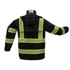 Hi-Vis Safety Rain Coat with Segment Tape, Class 3