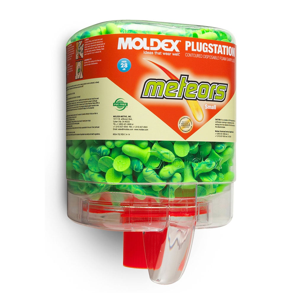 Moldex PlugStation 250 Pairs Meteors Size Small 6634, NRR 28, 1 dispenser