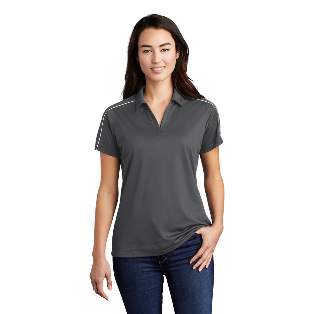 Sport-Tek LST653 Sport-Wick Women's Piped Micropique Polo