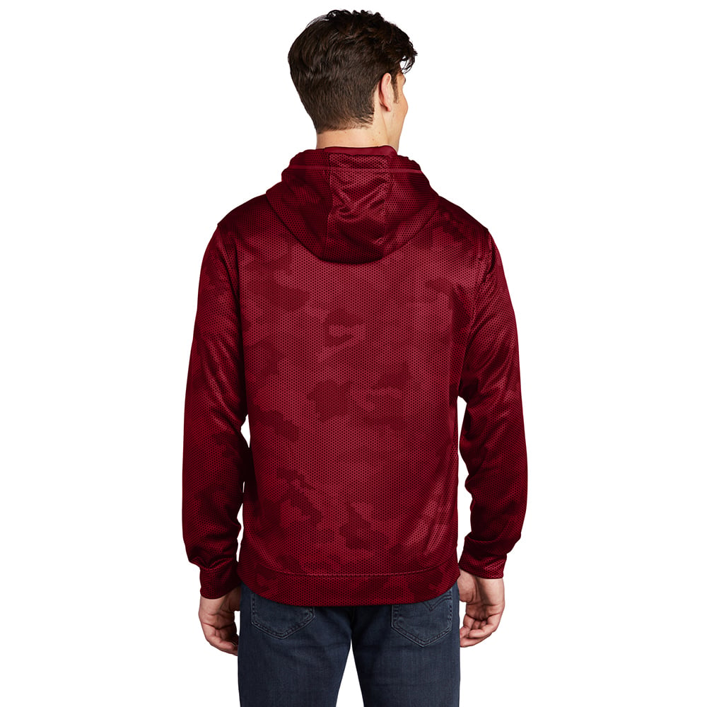 Sport-Tek ST240 Sport-Wick CamoHex Fleece Hooded Pullover with Pocket