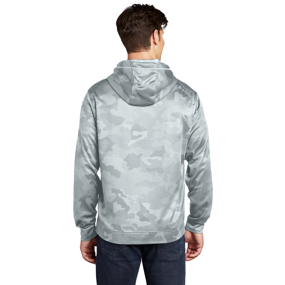 Sport-Tek ST240 Sport-Wick CamoHex Fleece Hooded Pullover with Pocket