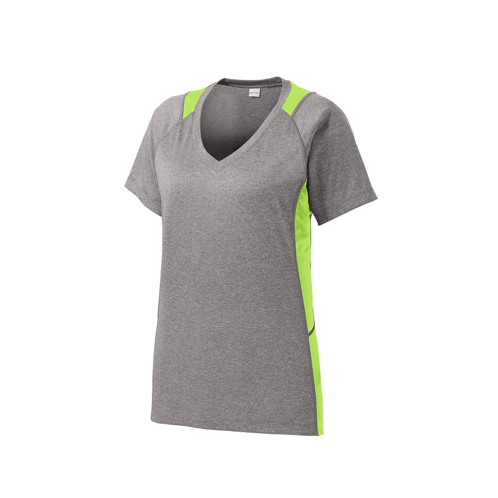 Sport-Tek LST361 Women's Contender Two-Tone V-Neck Raglan Tee