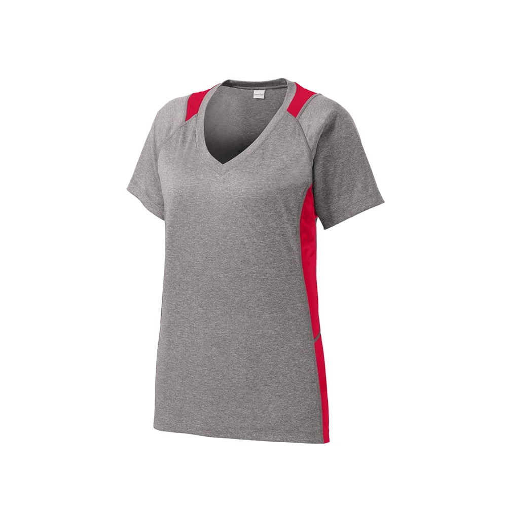 Sport-Tek LST361 Women's Contender Two-Tone V-Neck Raglan Tee