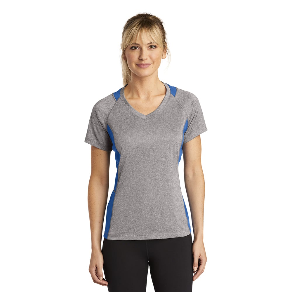 Sport-Tek LST361 Women's Contender Two-Tone V-Neck Raglan Tee