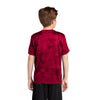 Sport-Tek YST370 Youth CamoHex T-Shirt with Drop Sleeve