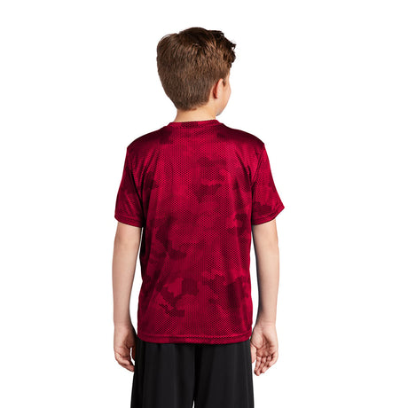 Sport-Tek YST370 Youth CamoHex T-Shirt with Drop Sleeve