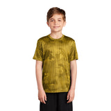 Sport-Tek YST370 Youth CamoHex T-Shirt with Drop Sleeve