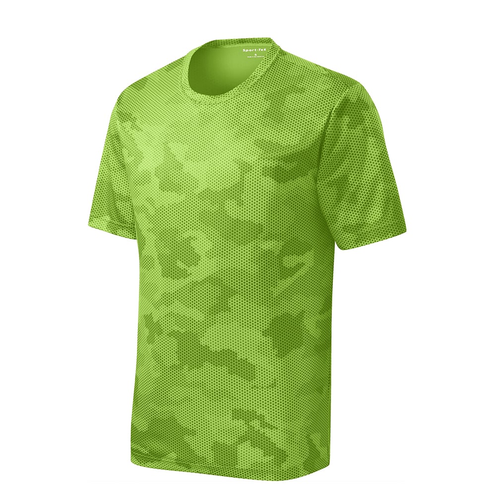 Sport-Tek YST370 Youth CamoHex T-Shirt with Drop Sleeve