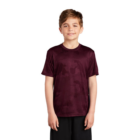 Sport-Tek YST370 Youth CamoHex T-Shirt with Drop Sleeve