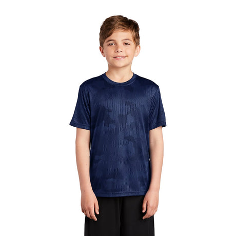 Sport-Tek YST370 Youth CamoHex T-Shirt with Drop Sleeve