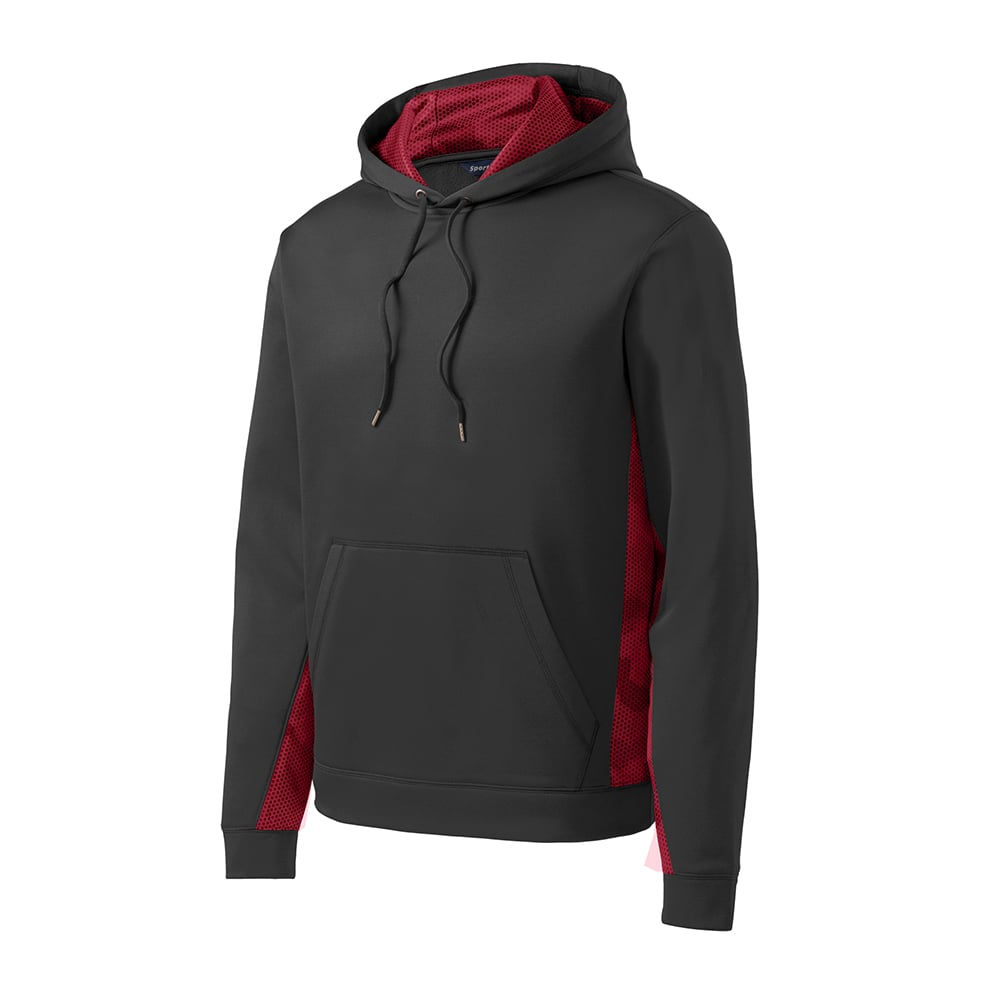 Sport-Tek ST239 Sport-Wick CamoHex Colorblock Fleece Hooded Pullover