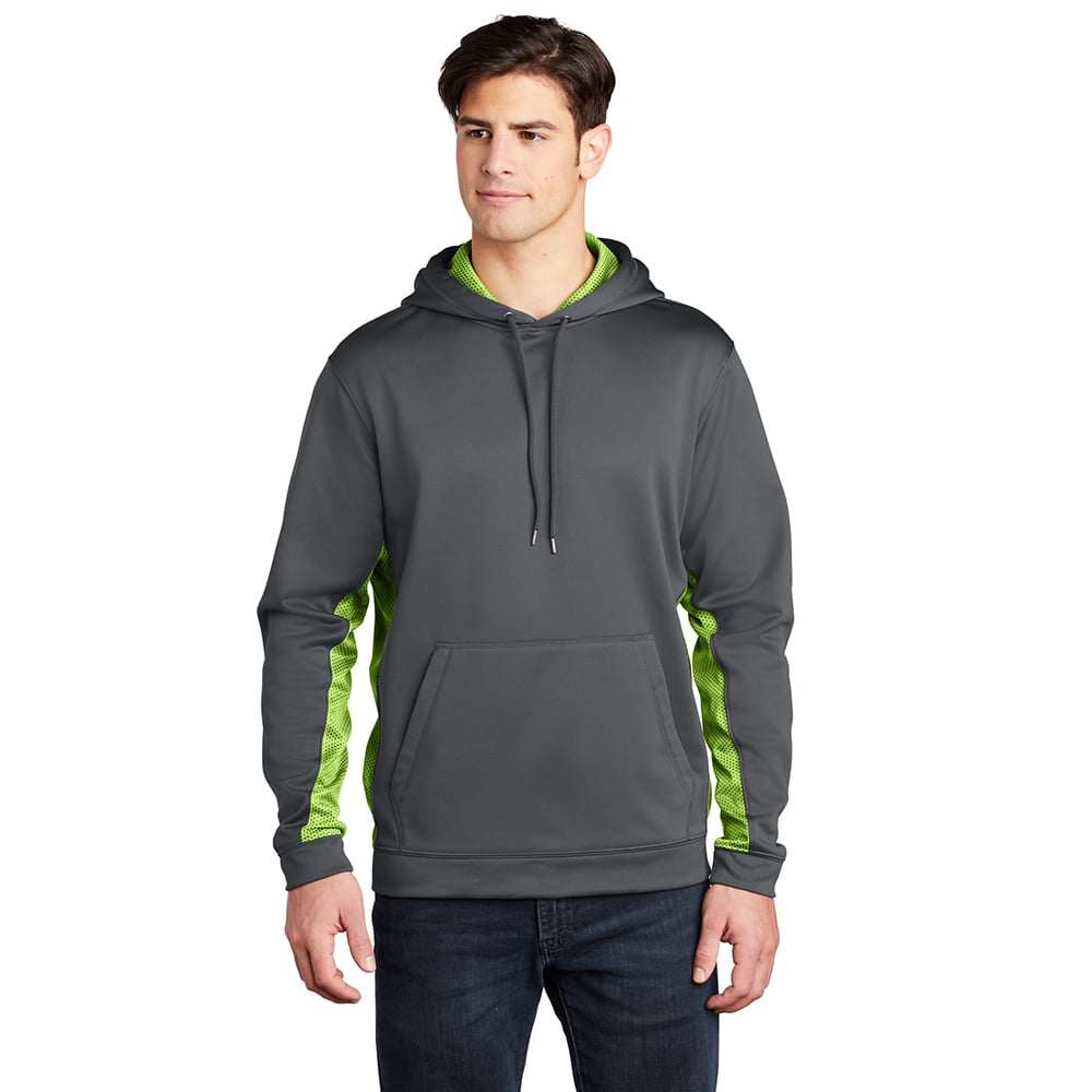 Sport-Tek ST239 Sport-Wick CamoHex Colorblock Fleece Hooded Pullover