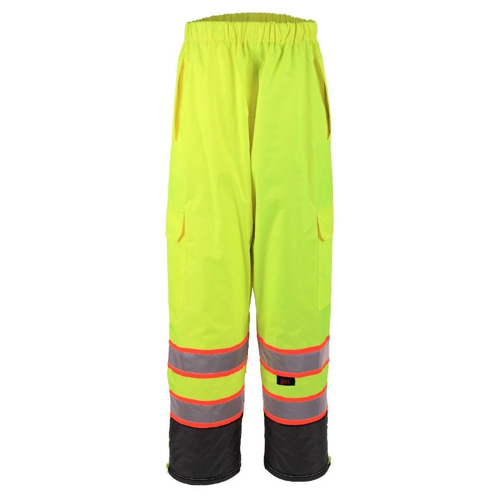 Hi-Vis Two-Tone Rain Pants with Black Bottom, Premium Class E