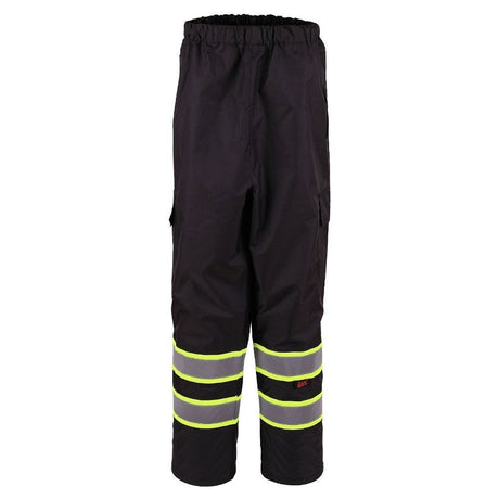 Hi-Vis Two-Tone Rain Pants with Black Bottom, Premium Class E