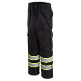 Hi-Vis Two-Tone Rain Pants with Black Bottom, Premium Class E