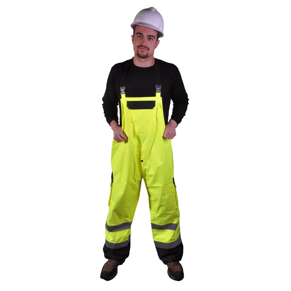 Premium Rain Bib Pants with Black Bottom, Class E