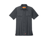 Red Kap SY60 Short Sleeve Solid Ripstop Shirt with an Open Collar