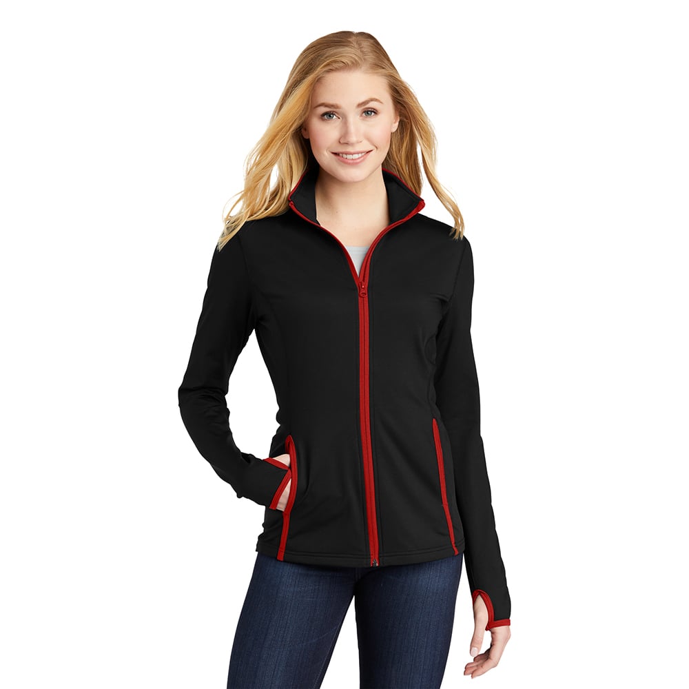 Sport-Tek LST853 Sport-Wick Stretch Women's Jacket with Contrast Trim