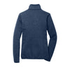 Port Authority L232 Women's Heathered Sweater Fleece Full Zip Jacket