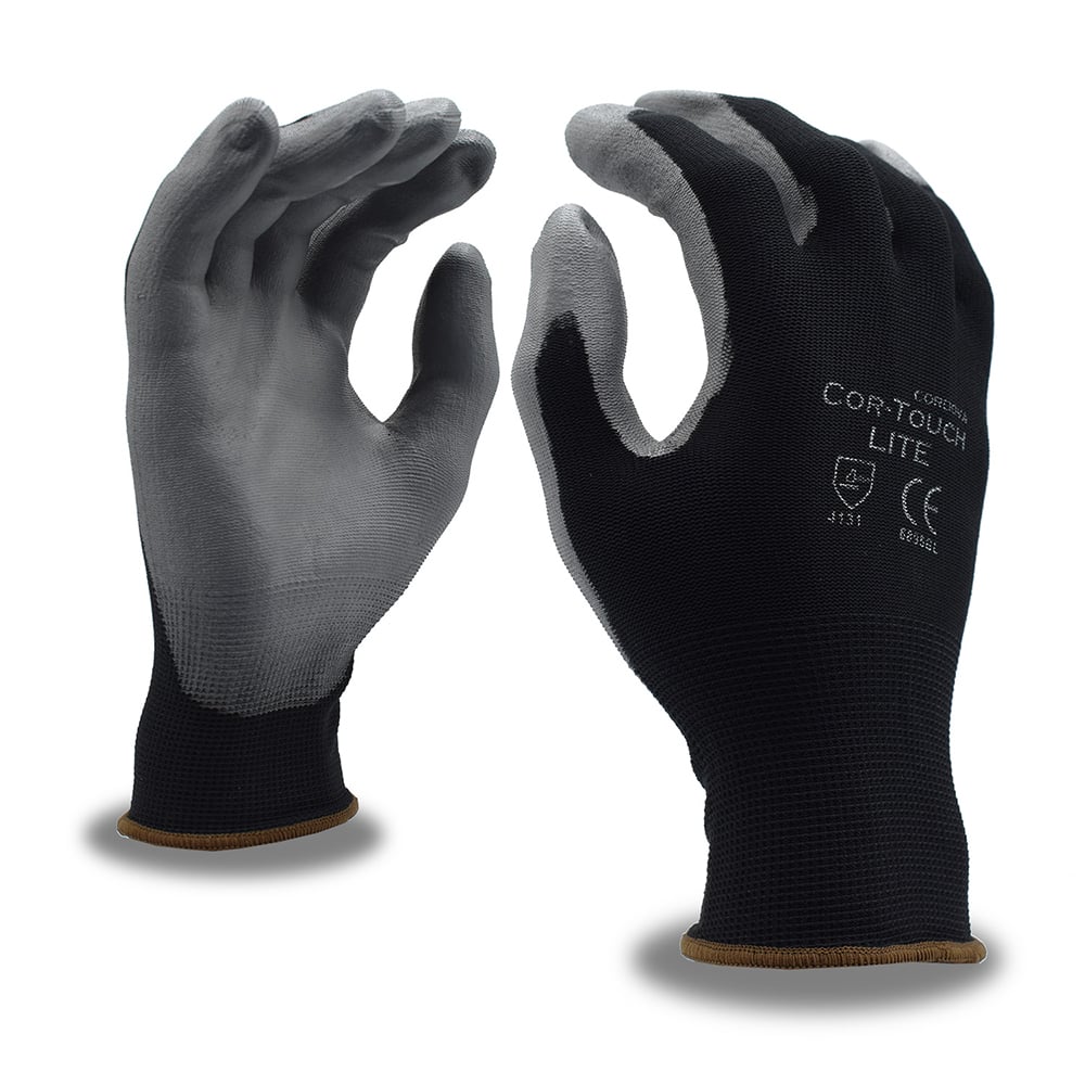 COR-TOUCH LITE™ Premium Nylon Gloves with PU Palm Coating, 1 dozen (12 pairs)