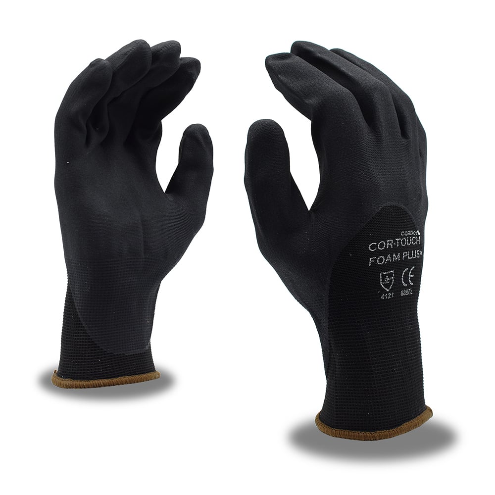 COR-TOUCH FOAM PLUS™ Nylon Gloves with Nitrile Palm & Knuckle Coating, 1 dozen (12 pairs)
