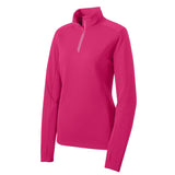 Sport-Tek LST860 Sport-Wick Textured Women's Quarter-Zip Pullover