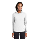 Sport-Tek LST860 Sport-Wick Textured Women's Quarter-Zip Pullover