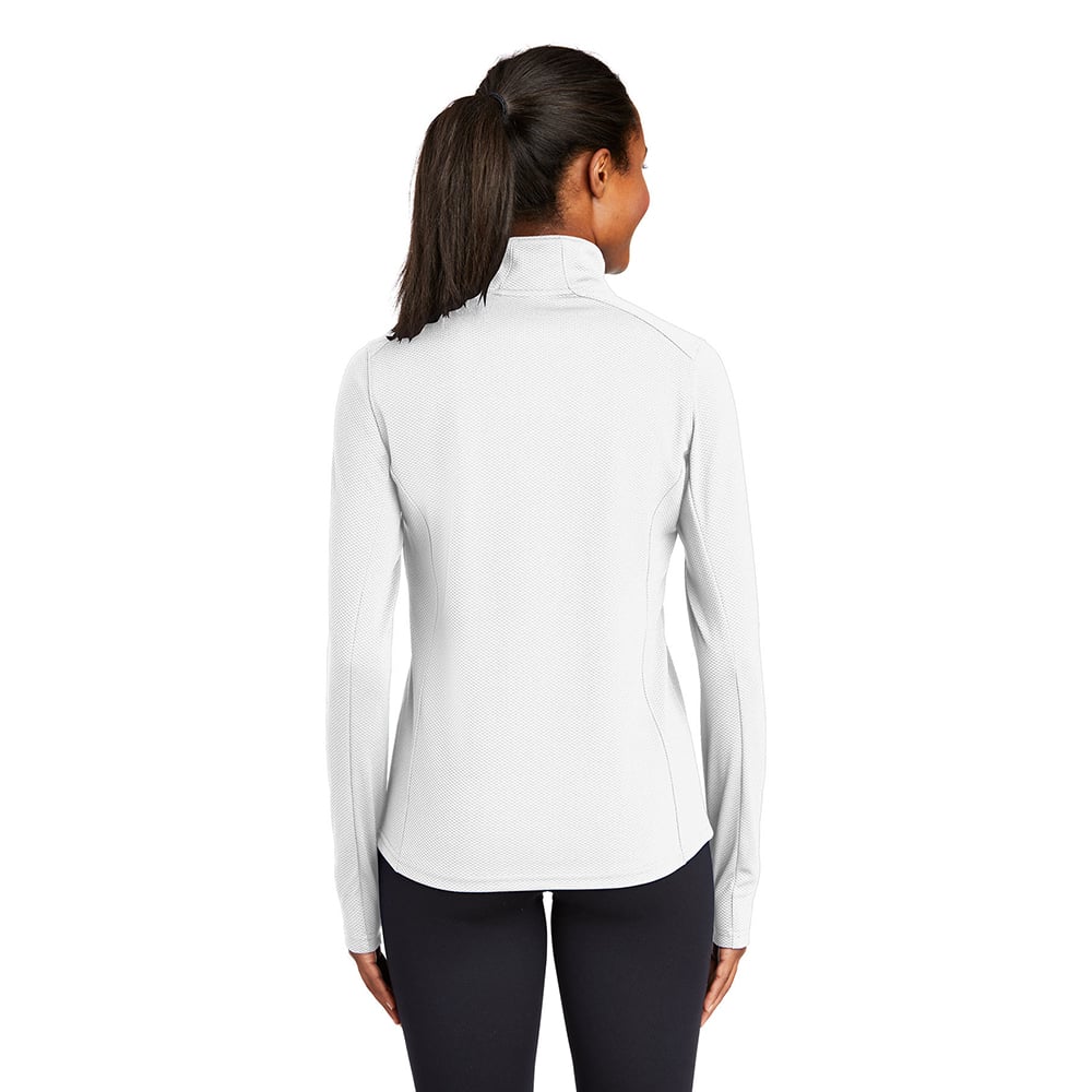 Sport-Tek LST860 Sport-Wick Textured Women's Quarter-Zip Pullover