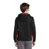 Sport-Tek YST235 Youth Sport-Wick Fleece Colorblock Hooded Pullover