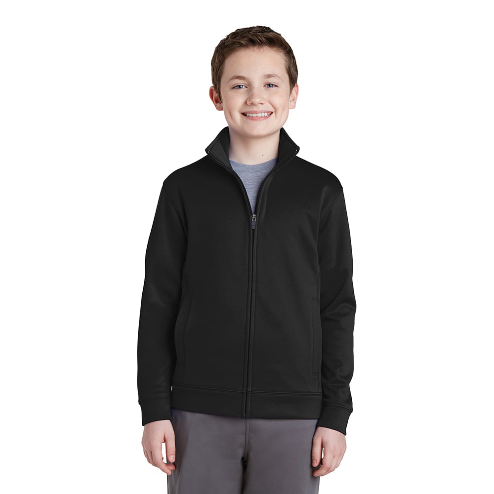 Sport-Tek YST241 Youth Sport-Wick Fleece Full-Zip Jacket with Pockets