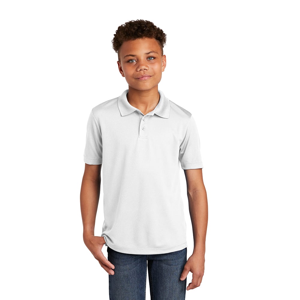 Sport-Tek YST640 Youth PosiCharge RacerMesh Polo with 3-Button Placket