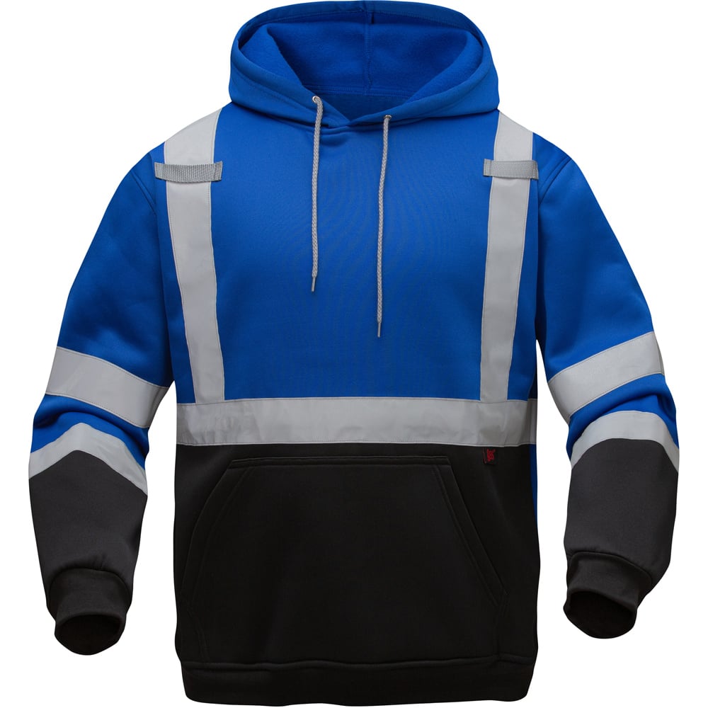 Non-ANSI Pullover Hooded Sweatshirt with Black Pouch Pocket