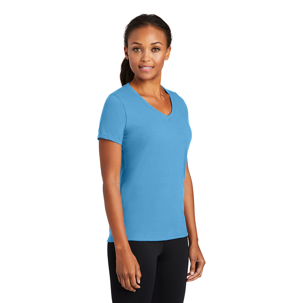 Port & Company LPC381V Women's Performance Blend V-Neck T-Shirt